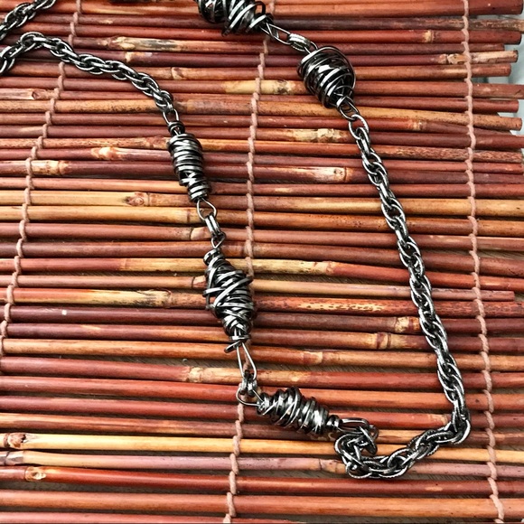 Chico’s Twisted Gunmetal Necklace - Picture 5 of 8